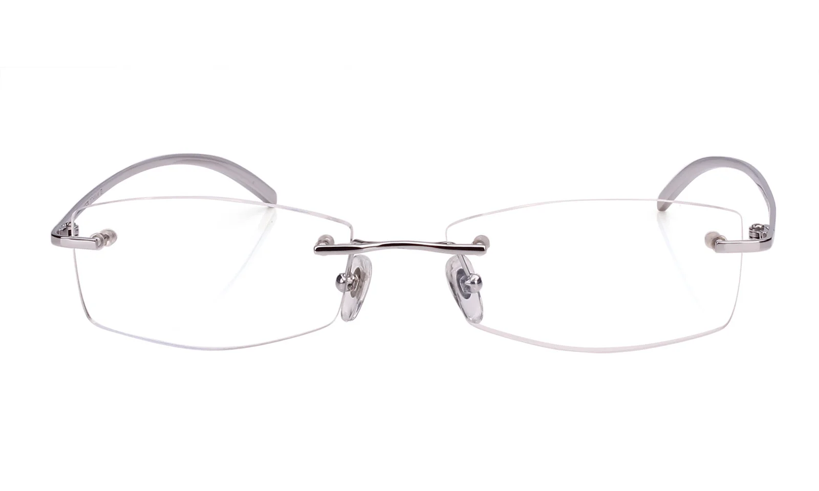 100% Pure Titanium Rimless Glasses Frame Classic Eyeglasses Rx Clear Lenses 2