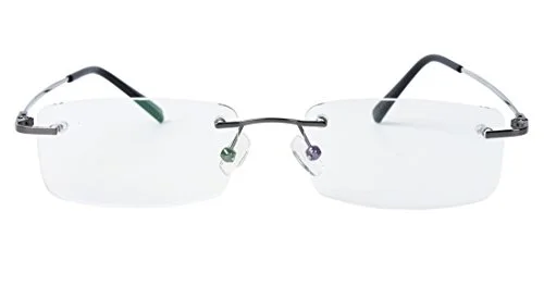 Agstum Blue Light Blocking Glasses - Flexible Rimless Titanium Alloy Eyeglasses Frames Clear Lens 2