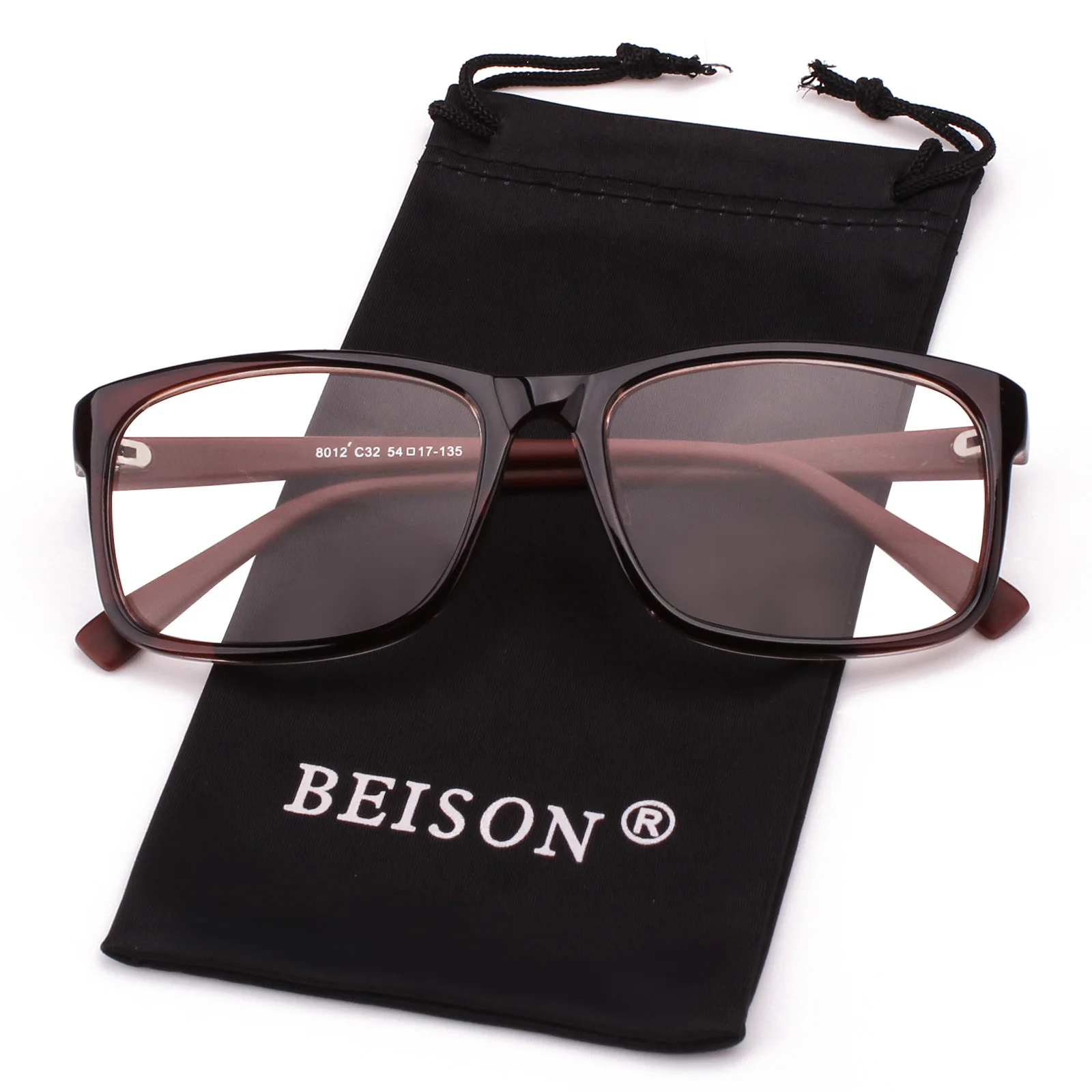 Agstum Memory Rectangular Classic Glasses Unisex Eyeglass Frame Eyewear Clear