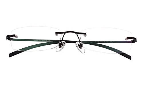 Agstum Pure Titanium Lightweight Rimless Frame Optical Eyeglasses 2