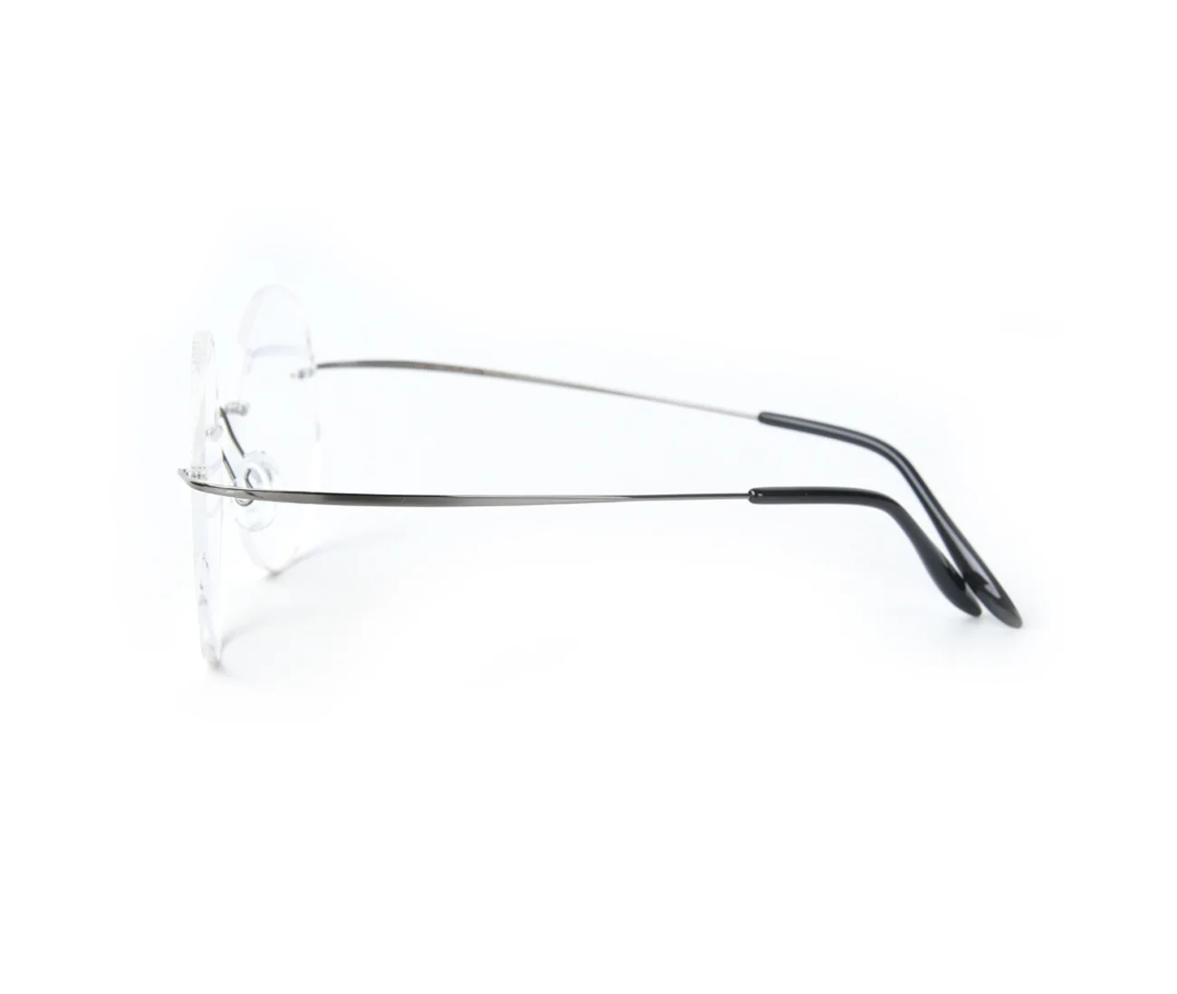 Agstum Pure Titanium Rimless STEVE Round Flexible Optical Eyeglasses Frames Rx 2