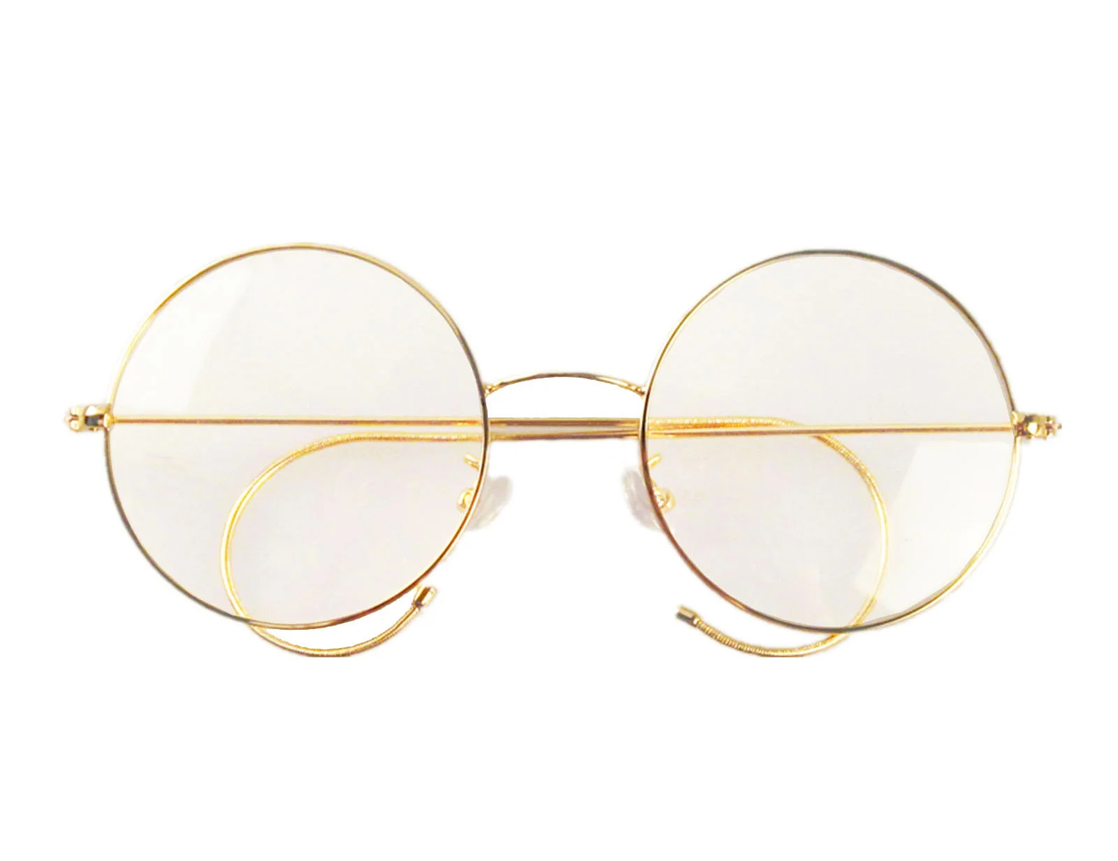 Agstum Retro Round Optical Rare Wire Rim Mens Eyeglass Frame Large size 49mm