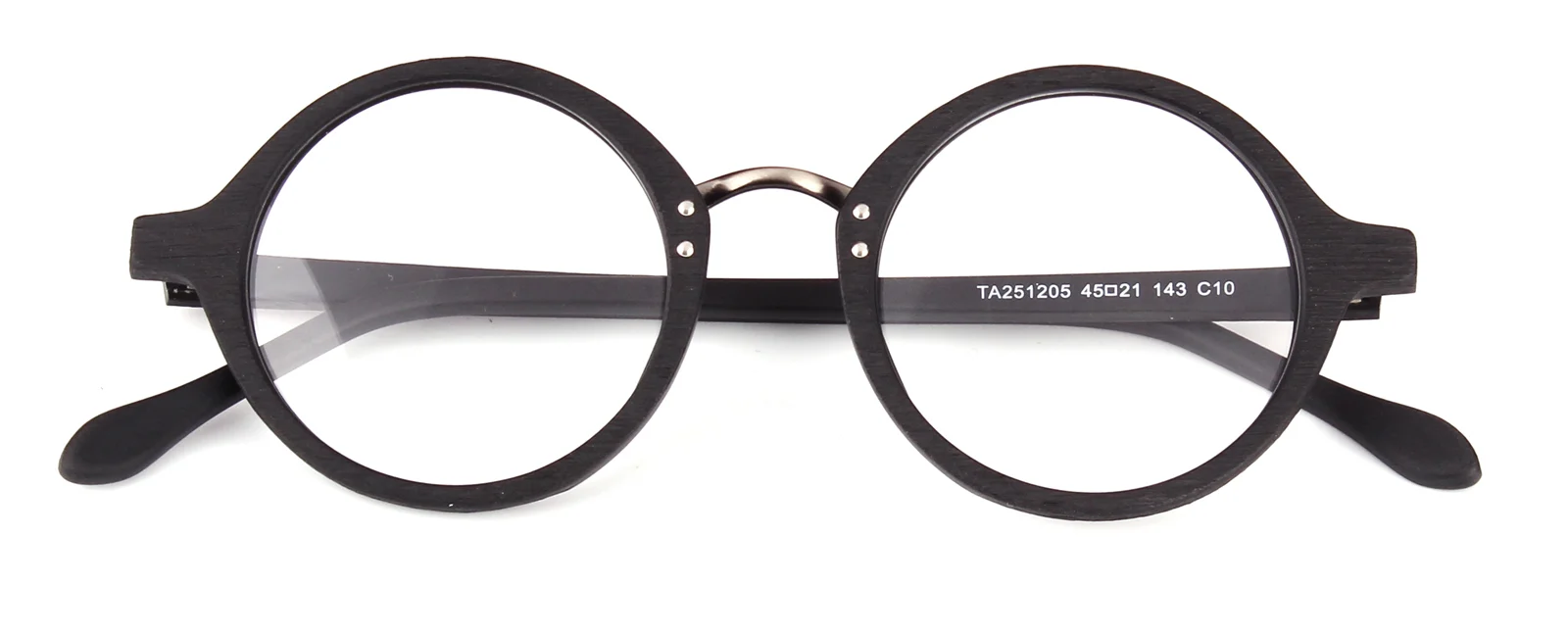 Agstum Round Optical Handmade Vintage Retro Wood Frame Eyeglass Frames Specta 3