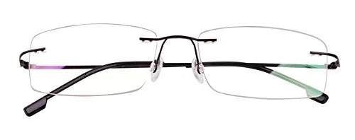 Agstum Titanium Alloy Flexible Rimless Hinged Frame Optical Eyeglasses Frames 2