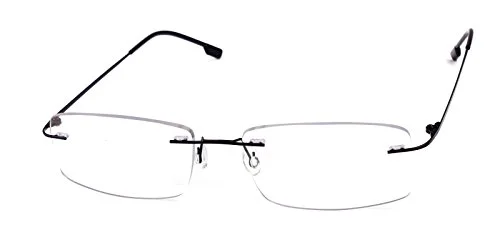 Agstum Titanium Alloy Flexible Rimless Hinged Frame Optical Eyeglasses Frames 3