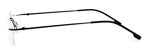 Agstum Titanium Alloy Flexible Rimless Hinged Frame Optical Eyeglasses Frames 4