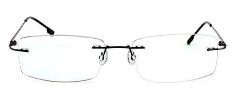 Agstum Titanium Alloy Flexible Rimless Hinged Frame Optical Eyeglasses Frames