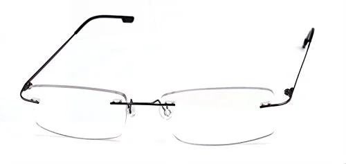 Agstum Titanium Alloy Flexible Rimless Hinged Frame Optical Eyeglasses Frames 3