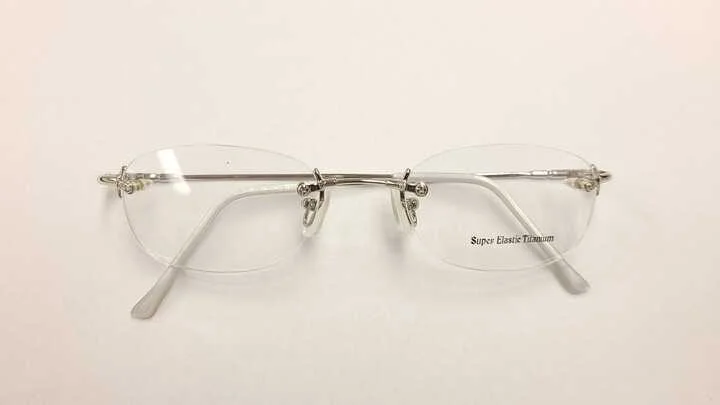 Titanium Eyeglass frames Memory Flexible Rimless Glasses Ultralight 2.5g 3