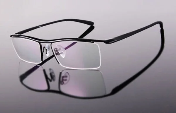 Titanium Nickle Free Half Rimless Business Glasses Frame Optical Eyeglasses Rx