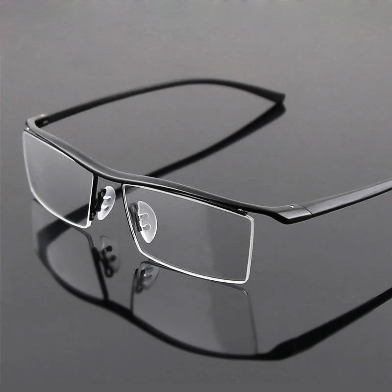 Titanium Nickle Free Half Rimless Business Glasses Frame Optical Eyeglasses Rx 2