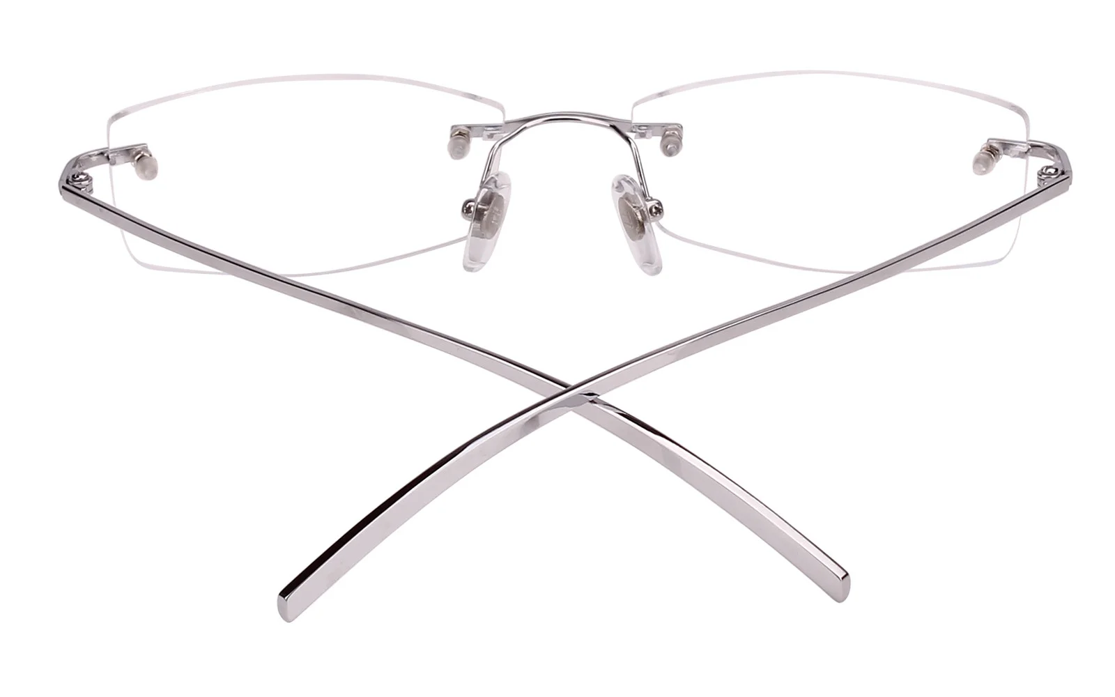 Titanium Nickle Free Half Rimless Business Glasses Frame Optical Eyeglasses Rx 3