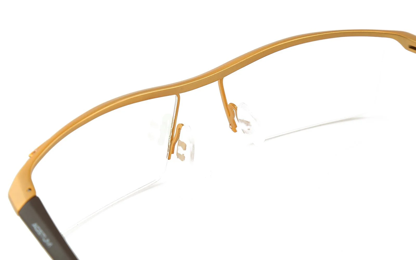 Titanium Nickle Free Half Rimless Glasses Frame Optical Eyeglasses Rx (Gold) 2