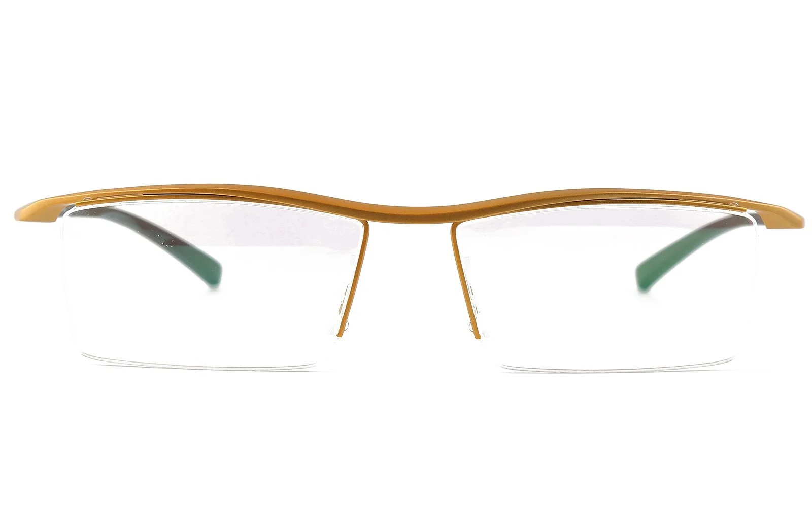 Titanium Nickle Free Half Rimless Glasses Frame Optical Eyeglasses Rx (Gold) 4